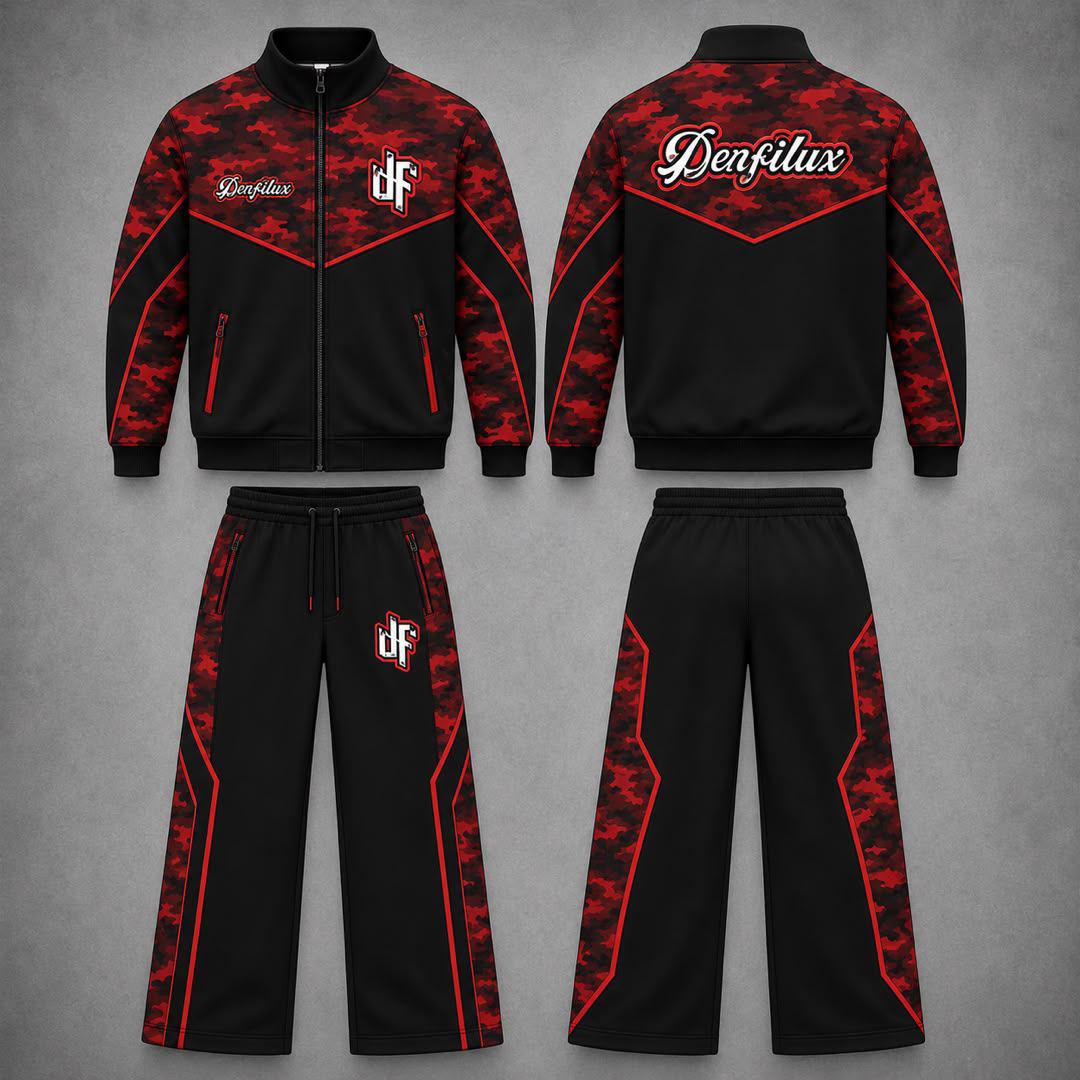DENFILUX red camouflage tracksuit