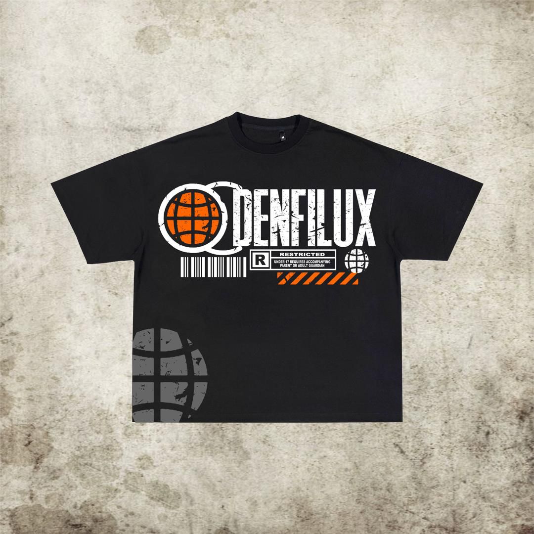 DENFILUX black orange graphic tee