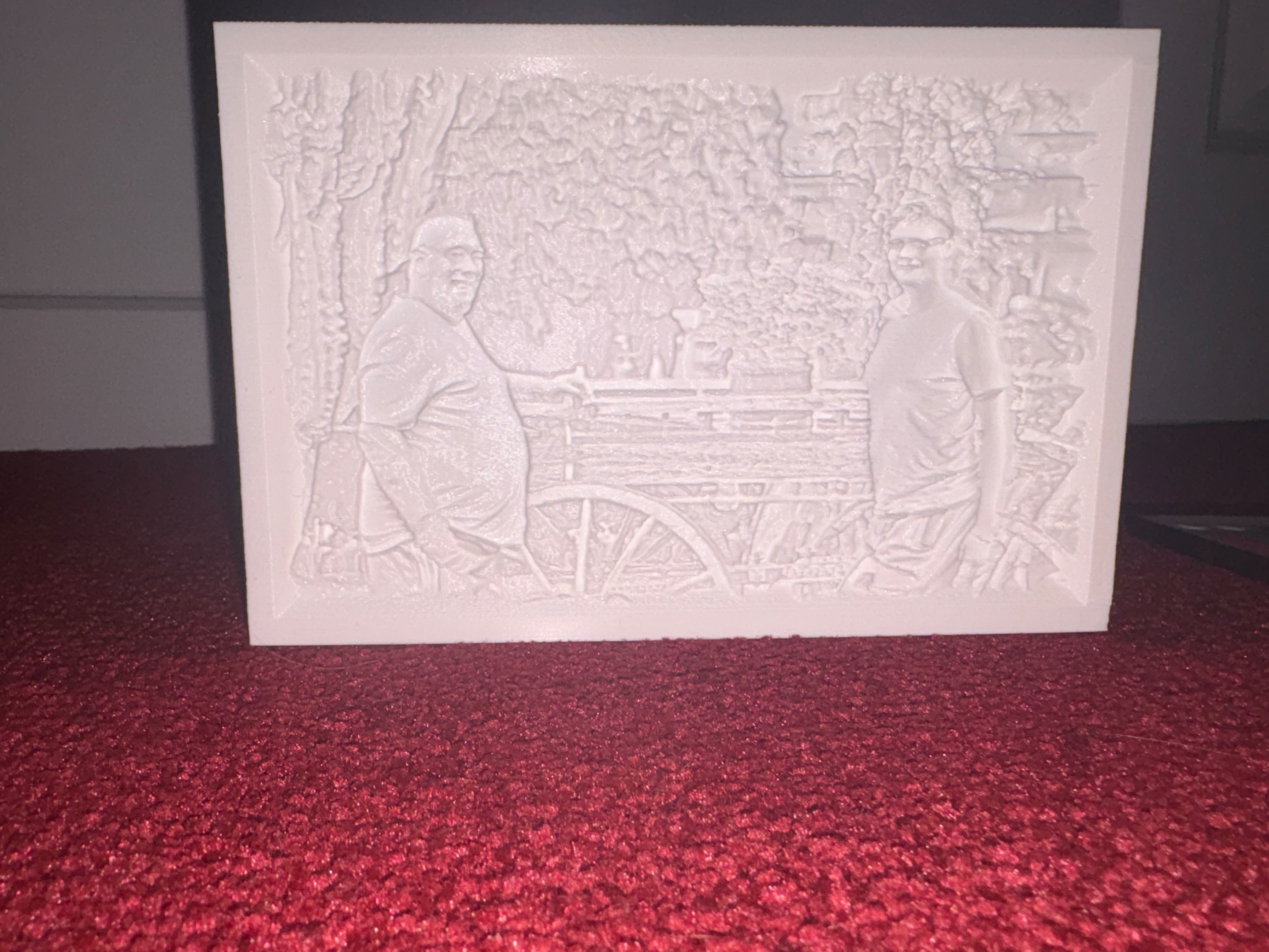 White photo lithophane without light